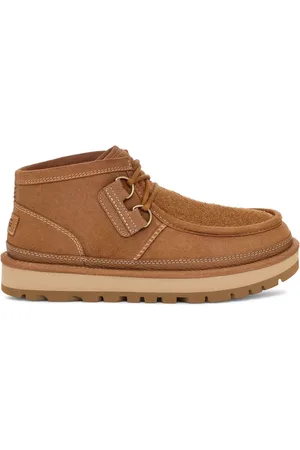 UGG Duże Rozmiary - - Botki Hayden Moc Chukka Boots ze skóry welurowej