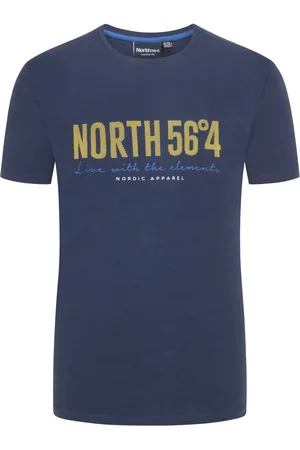 North 56-4 Duże Rozmiary - - T-shirt z nadrukiem z przodu