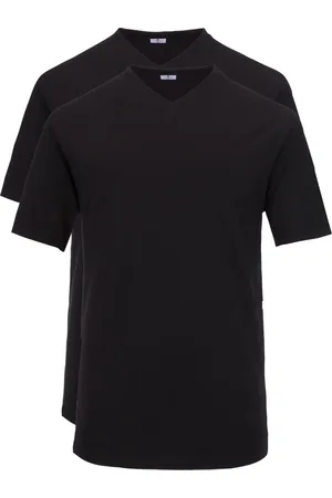 Ragman Duże Rozmiary - - T-shirt z dekoltem w serek, dwupak