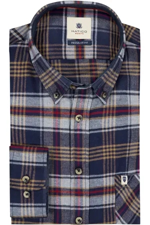 Hatico Duże Rozmiary - - Koszula flanelowa w kratkę glencheck, regular fit
