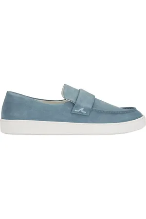 Paul & Shark Duże Rozmiary - - Sneakersy loafersy ze skóry welurowej z ozdobnym paskiem