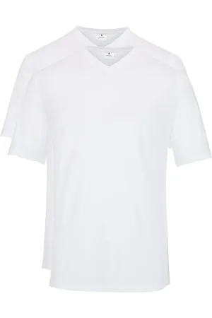 Ragman Duże Rozmiary - - T-shirt z dekoltem w serek, dwupak, wersja bardzo długa