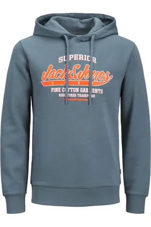 JACK & JONES Duże Rozmiary - - Bluza z kapturem z dużym nadrukiem z marką