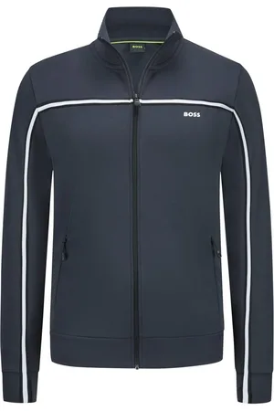 HUGO BOSS Duże Rozmiary - - Kurtka dresowa z detalami w paski