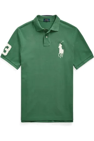 Ralph Lauren Duże Rozmiary - - Koszulka polo z piki z haftami na piersi i rękawach