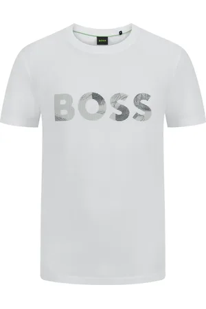 HUGO BOSS Duże Rozmiary - - T-shirt z gumowanym logo