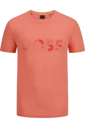 HUGO BOSS Duże Rozmiary - - T-shirt z gumowanym logo