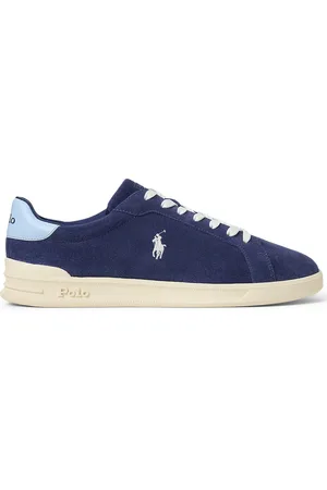 Ralph Lauren Duże Rozmiary - - Sneakersy ze skóry welurowej z naszywką z logo