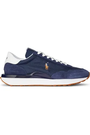 Ralph Lauren Duże Rozmiary - - Sneakersy ze skóry welurowej i siateczki z naszywką z logo