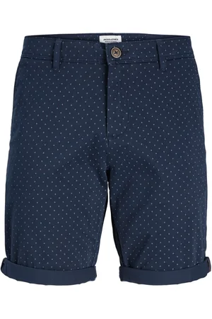 JACK & JONES Duże Rozmiary - - Bermudy z drobnym wzorem i elastyczną domieszką