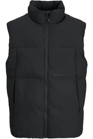 JACK & JONES Duże Rozmiary - - Kamizelka pikowana w stylu puffer z napisem z marką