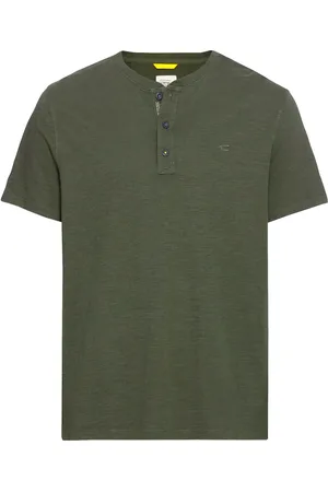 Camel Active Duże Rozmiary - - T-shirt z kołnierzykiem serafino, melanżowy kolor
