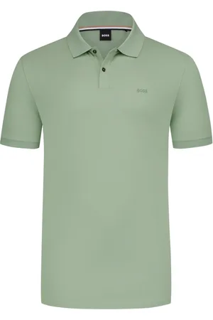 HUGO BOSS Duże Rozmiary - - Koszulka polo z piki z wyhaftowanym napisem marki