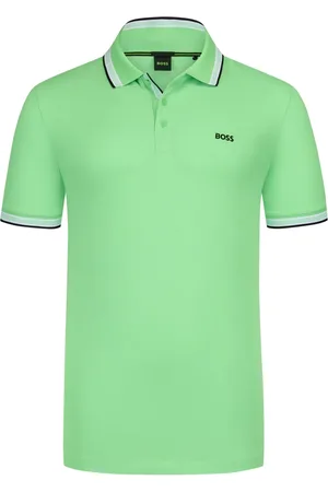 HUGO BOSS Duże Rozmiary - - Koszulka polo z piki z akcentami w paski i wyhaftowanym logo