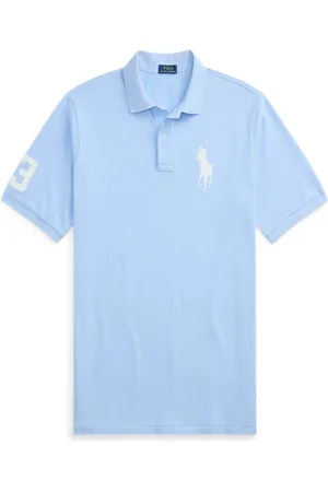 Ralph Lauren Duże Rozmiary - - Koszulka polo z piki z haftami na piersi i rękawach