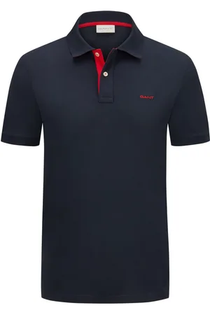 GANT Duże Rozmiary - - Koszulka polo z kontrastowym wyhaftowanym logo