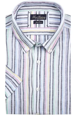 Tom Rusborg Duże Rozmiary - - Koszula dżersejowa w jakości Japanese Knitted w paski, comfort fit