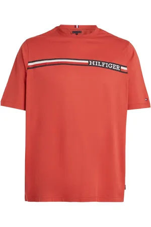 Tommy Hilfiger Duże Rozmiary - - Lekki T-shirt z typowymi dla marki paskami