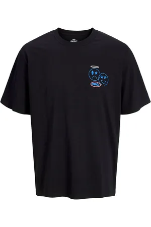 JACK & JONES Duże Rozmiary - - T-shirt z obustronnym nadrukiem