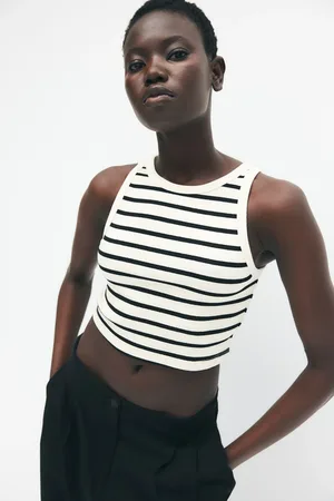 H&M Krótki top bez rękawów