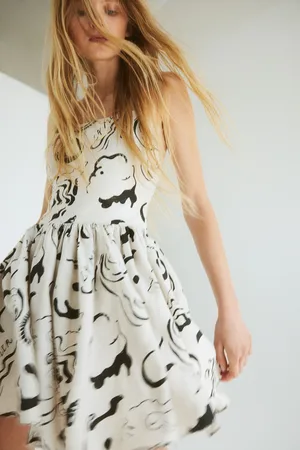 H&M Lniana sukienka we wzory