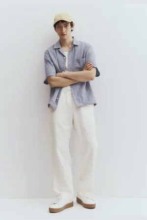 H&M Lniane spodnie Relaxed Fit
