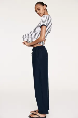 H&M Spodnie z domieszką lnu