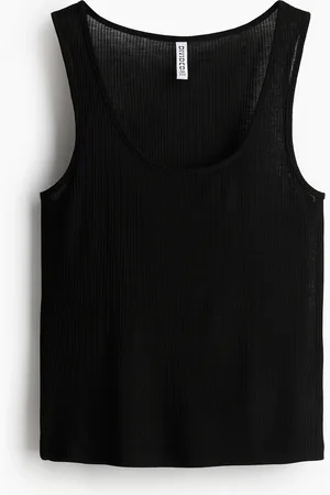 H&M Prześwitujący top na ramiączkach
