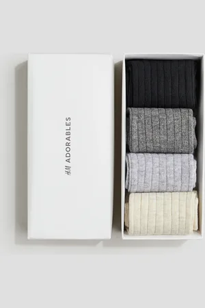 H&M Skarpety w prążki 4-pak