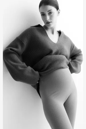 H&M MAMA Bezszwowe legginsy w prążki