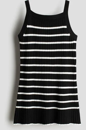 H&M Dzianinowa sukienka na ramiączkach