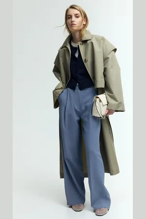 H&M Szerokie spodnie z diagonalu