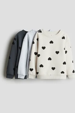 H&M Bluza z meszkiem wewnątrz 3-pak