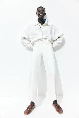 H&M Wide High Cropped Jeans