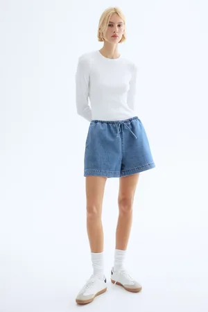 H&M Dżinsowe szorty ze sznurkiem