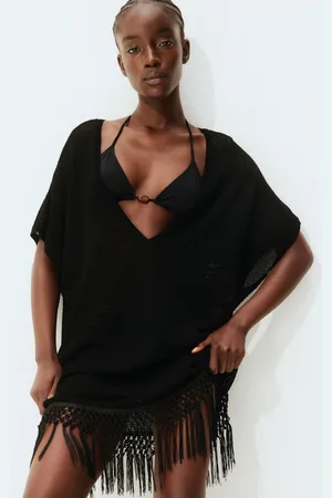 H&M Tunika plażowa z ażurowej dzianiny