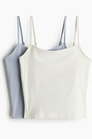 H&M Sportowy top na ramiączkach DryMove 2-pak