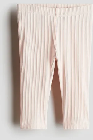 H&M Bawełniane legginsy w prążki