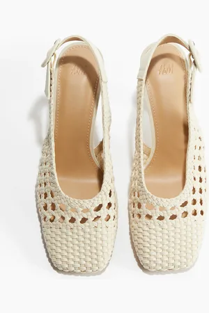 H&M Plecione płócienne buty z odkrytą piętą