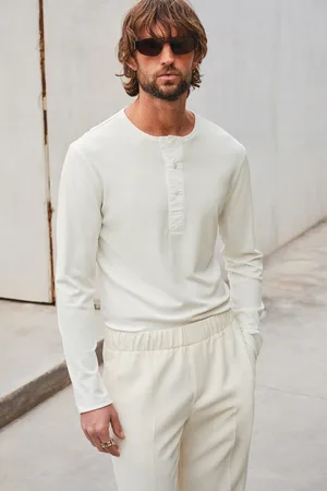 H&M Top z dżerseju w prążki Slim Fit