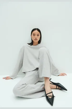 H&M Flared fine-knit leggings