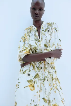 H&M Kreszowana sukienka oversize