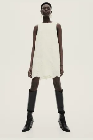 H&M Prosta sukienka z haftem