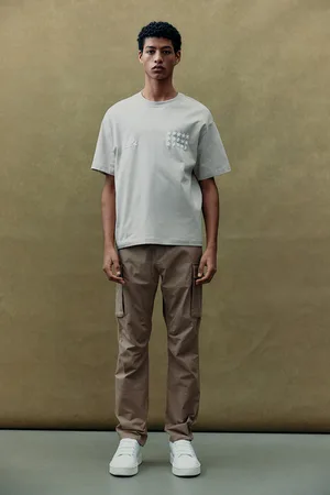 H&M Spodnie cargo z materiału ripstop Slim Fit