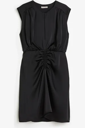 H&M Drapowana sukienka satynowa
