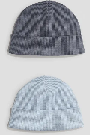 H&M Miękka czapka w prążki 2-pak