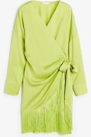 H&M Satynowa sukienka kopertowa