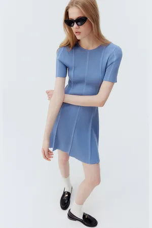 H&M Sukienka z dzianiny w prążki