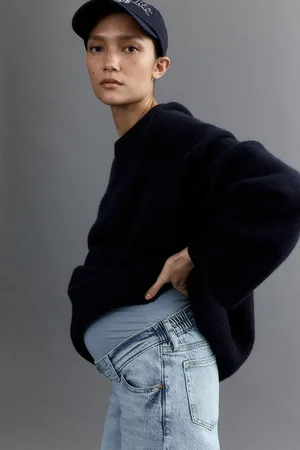 H&M MAMA Szerokie spodnie dżinsowe