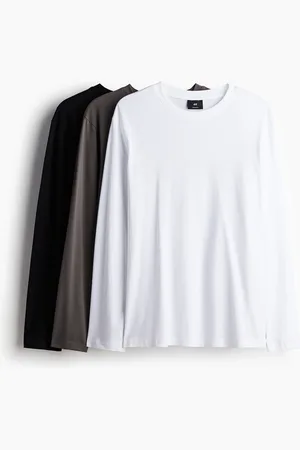 H&M Dżersejowy top Regular Fit 3-pak